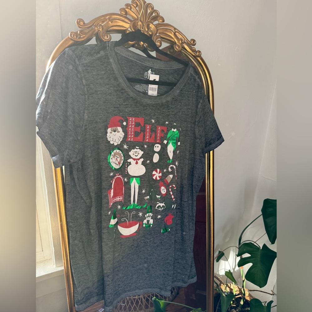 NWT - ELF Festive Graphic T-Shirt - Gray